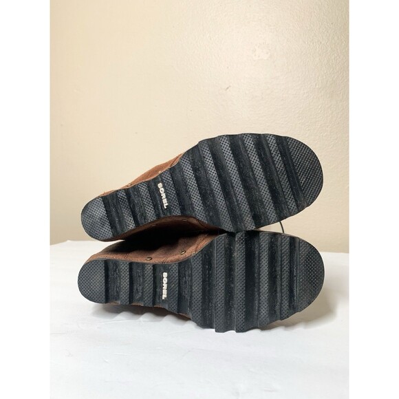 Sorel Joan of Arctic Wedge Knee Tall Women's 7.5 Brown Suede Lace Up Round Toe - Picture 6 of 7